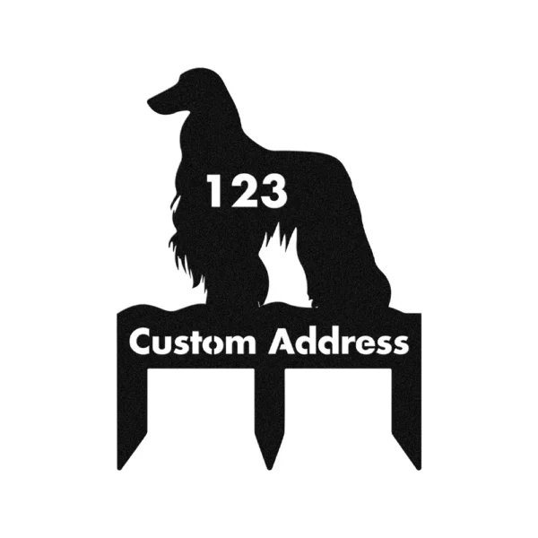 Personalized Afghan Hound Custom Metal Sign - Image 2