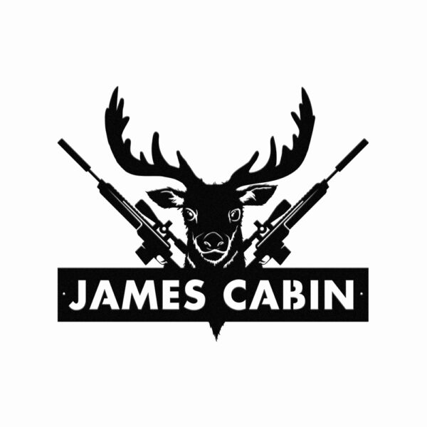 Custom Metal Deer Hunting Cabin Sign - Image 3