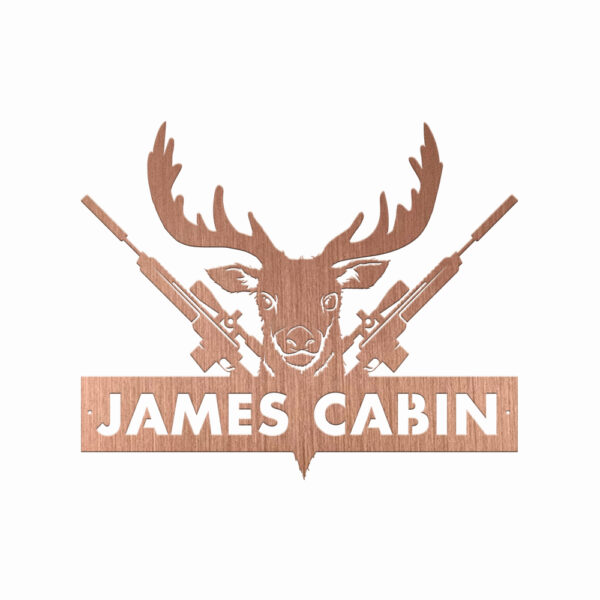 Custom Metal Deer Hunting Cabin Sign - Image 5