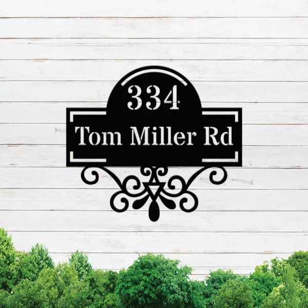 Custom Cedar House Number Address Sign