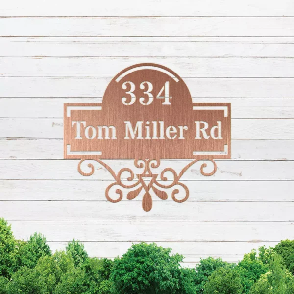 Custom Cedar House Number Address Sign - Image 3