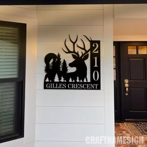 Personalized Deer Address Sign