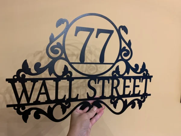 Elegant Custom Metal Address Sign - Image 3