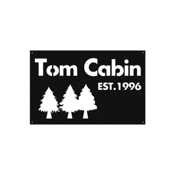 Personalized Cabin Metal sign