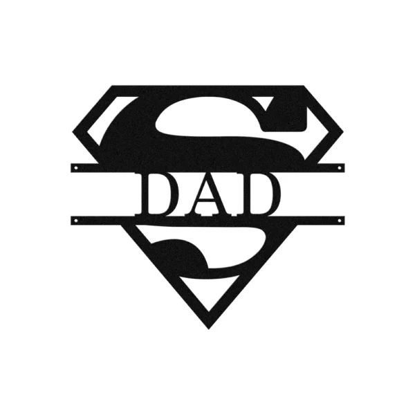 Personalized Super Dad Metal Wall Sign