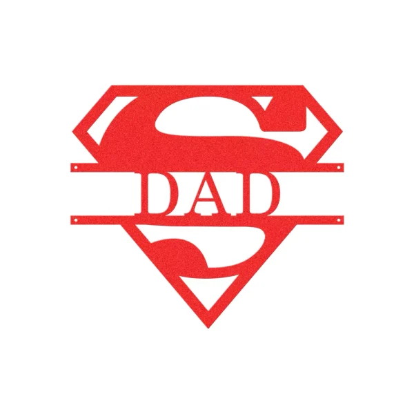 Personalized Super Dad Metal Wall Sign - Image 3