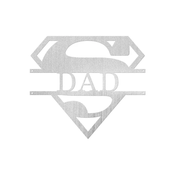 Personalized Super Dad Metal Wall Sign - Image 2