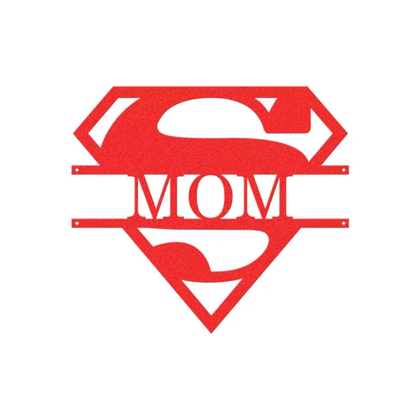 Personalized Super Mom Metal Sign - Image 2