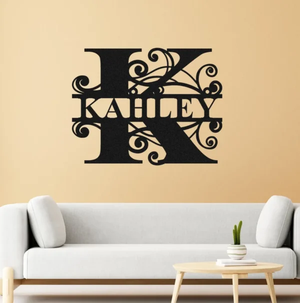 Custom Metal Wall Art Name Sign for Home & Outdoor Decor - Image 2