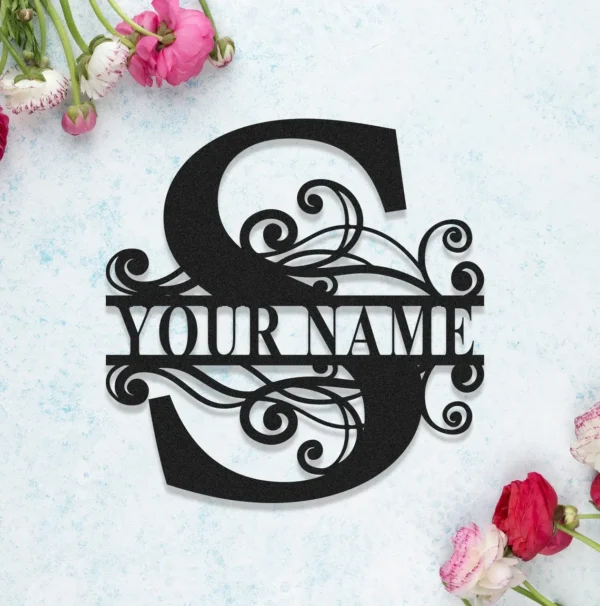 Custom Metal Wall Art Name Sign for Home & Outdoor Decor