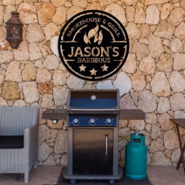 Personalized Metal Barbecue Wall Sign - Image 8