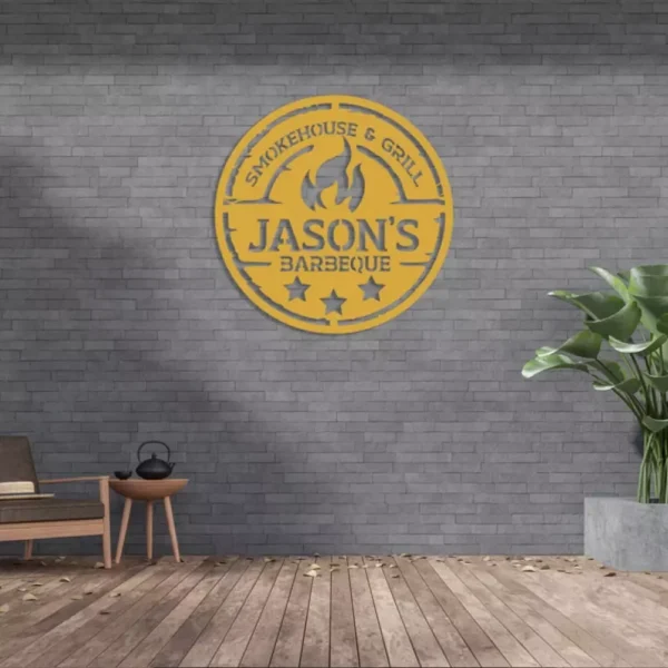 Personalized Metal Barbecue Wall Sign - Image 7