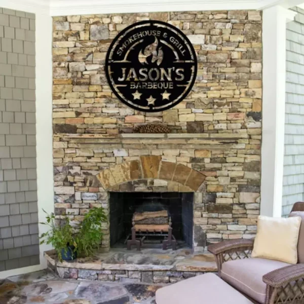 Personalized Metal Barbecue Wall Sign - Image 6