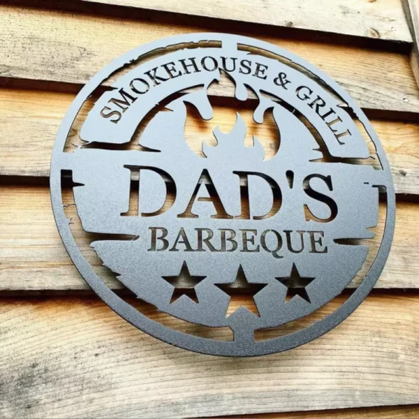 Personalized Metal Barbecue Wall Sign - Image 2