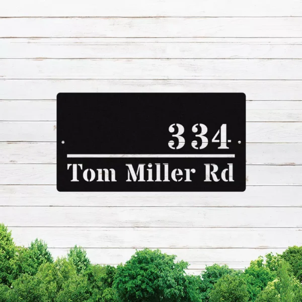 Custom Metal House Address Sign - Image 4