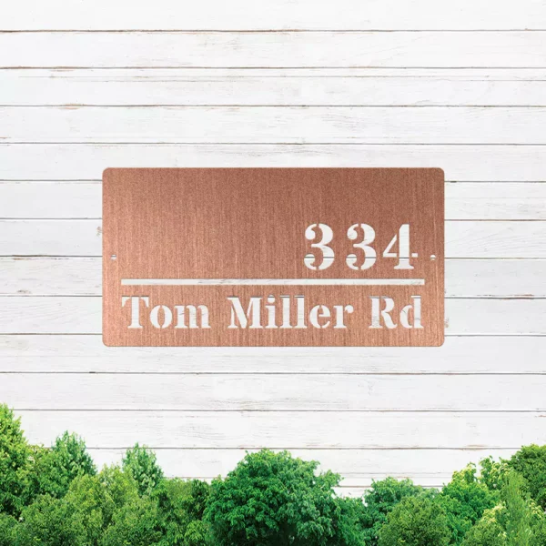 Custom Metal House Address Sign - Image 3