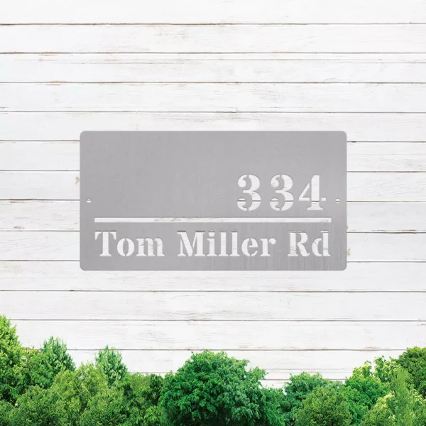 Custom Metal House Address Sign - Image 2