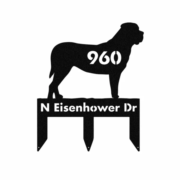 Custom English Mastiff Metal Sign - Image 5