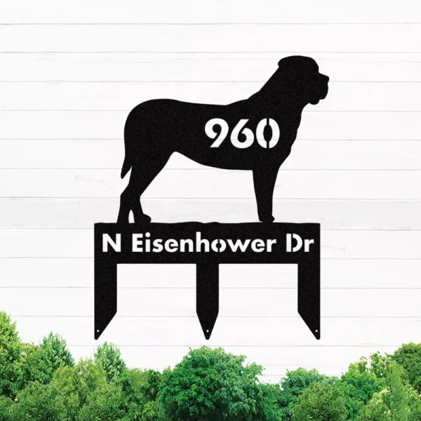 Custom English Mastiff Metal Sign - Image 2