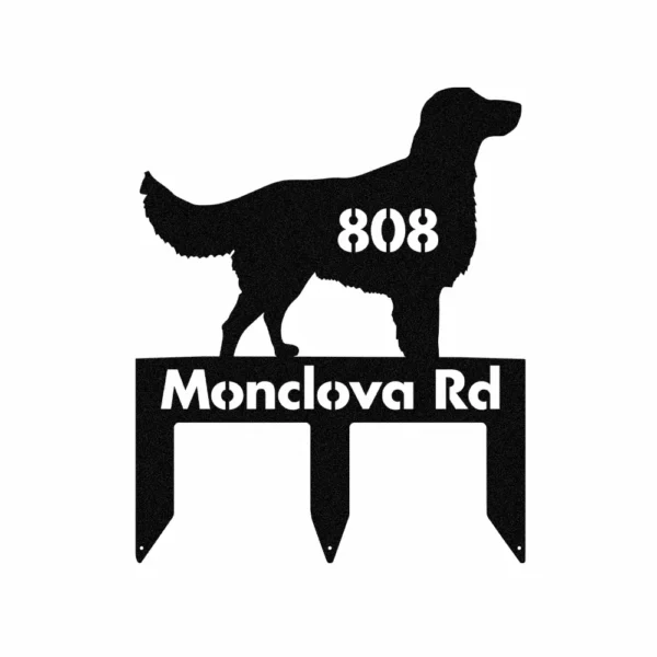 Custom Flat-Coated Retriever Metal Sign