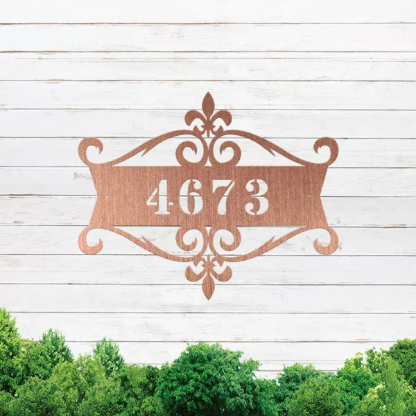 Fleur De Lis House Address Sign - Image 2