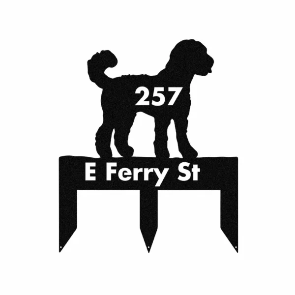 Golden Doodle Metal Sign