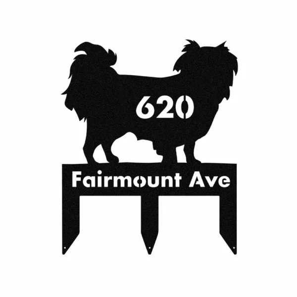 Personalized Japanese Chin Metal Sign
