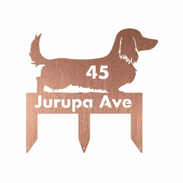 Personalized Long Haired Standard Dachshund Metal Sign - Image 3