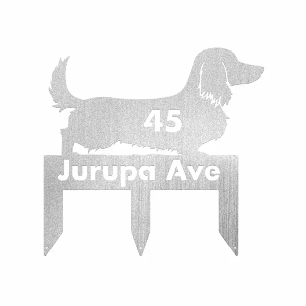 Personalized Long Haired Standard Dachshund Metal Sign - Image 2