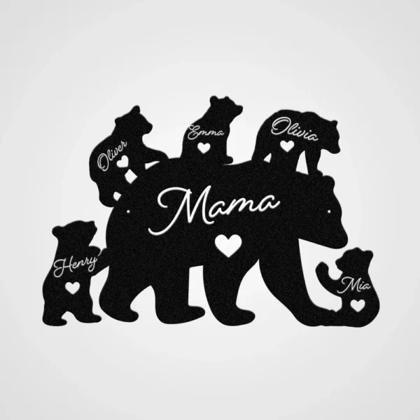 Personalized Mama Bear Metal Sign - Image 3