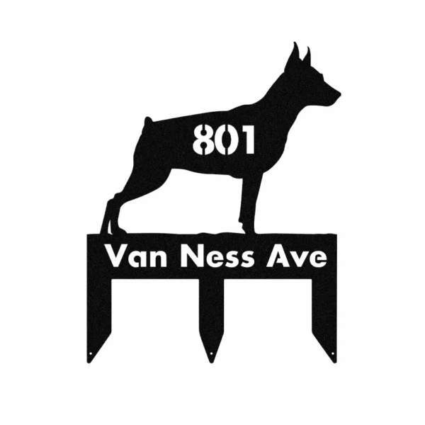 Custom Minpins Dog Metal Sign