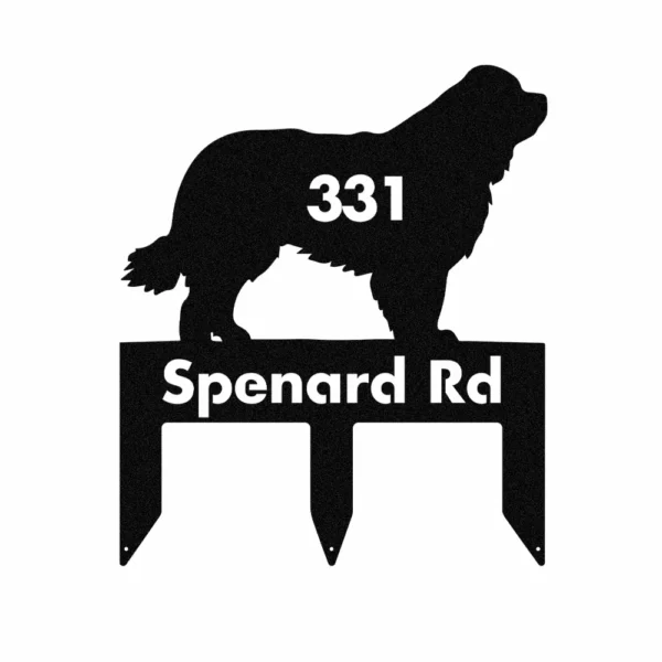 Custom Newfoundland Dog Metal Sign