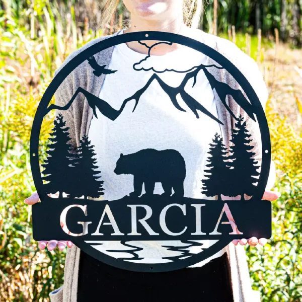 Personalized Metal Bear Sign - Image 2