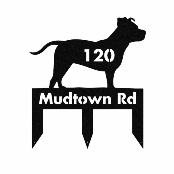 Custom Pitbull Metal Sign