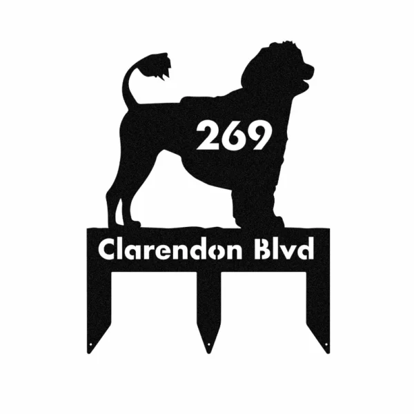 Custom Portuguese Water Dog Metal Sign