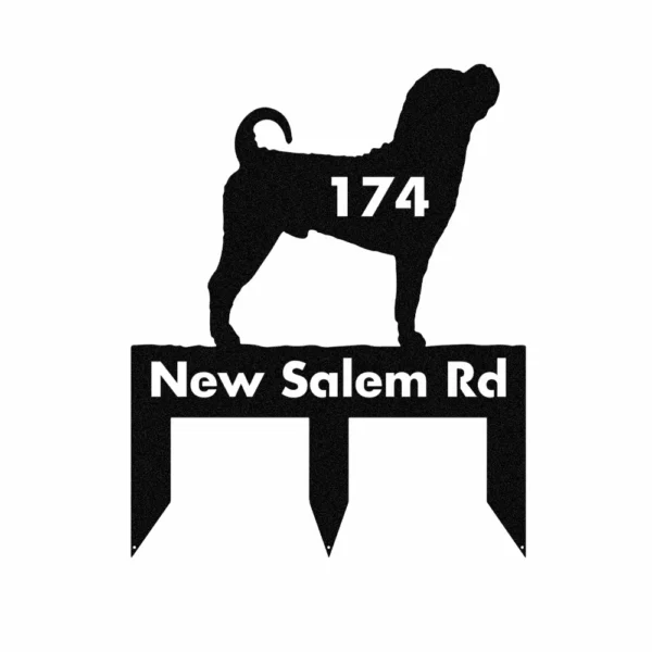 Custom Shar Pei Metal Sign