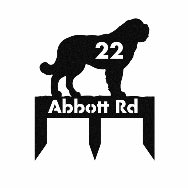 Custom St. Bernard Metal Sign
