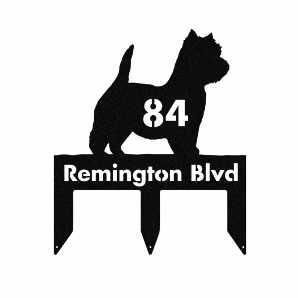 Custom Westie Metal Sign