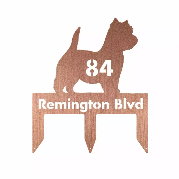 Custom Westie Metal Sign - Image 3