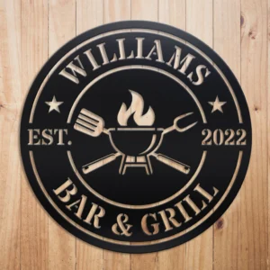 Personalized Bar & Grill Sign