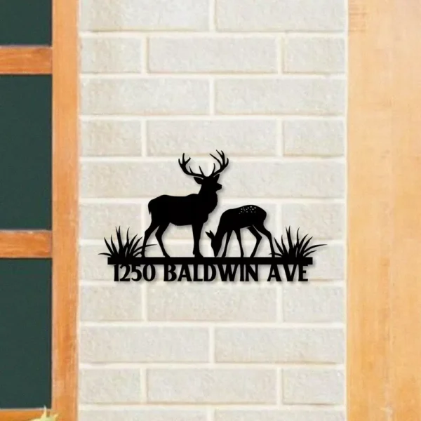 Personalized Deer House Sign - Image 2