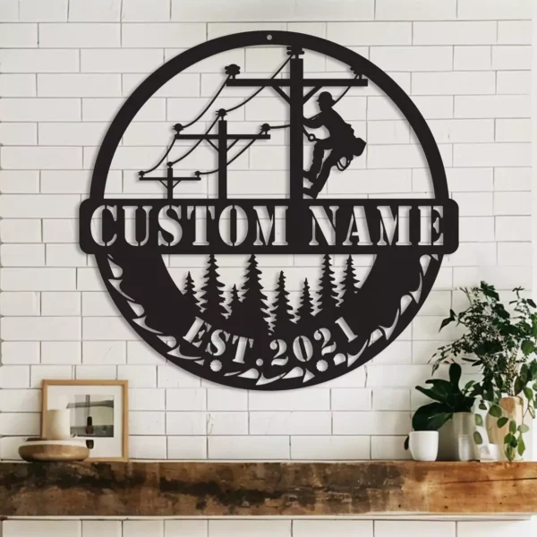 Custom Lineman Day Metal Sign - Image 6